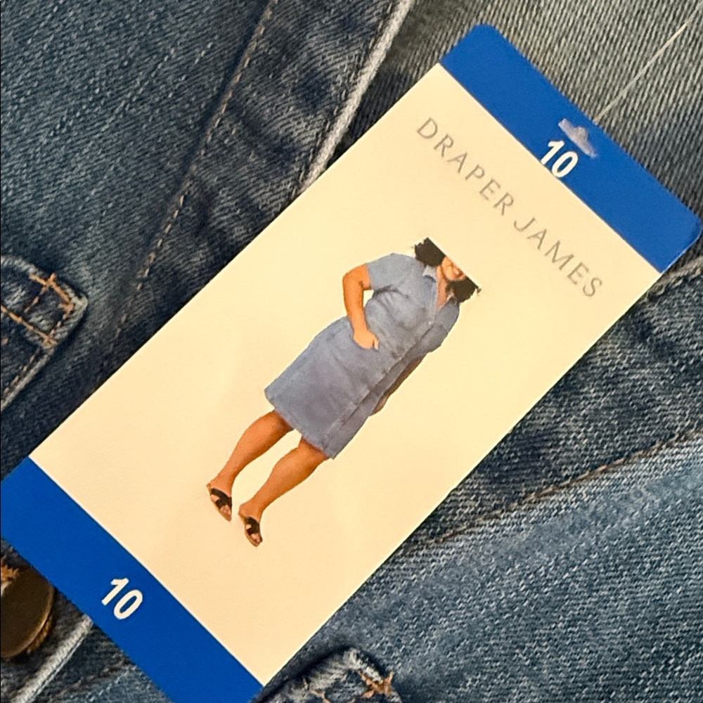 NWT Draper James Denim Fitted Shirt Dress Sz 10 - Picture 3 of 7